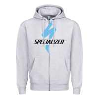 Heather Grey Specialized Bikes Bicycle Zipper Hoodie - linhVisuals