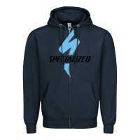 Navy Specialized Bikes Bicycle Zipper Hoodie - linhVisuals