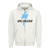 Oatmeal Heather Specialized Bikes Bicycle Zipper Hoodie - linhVisuals