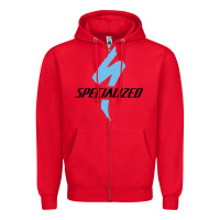Red Specialized Bikes Bicycle Zipper Hoodie - linhVisuals