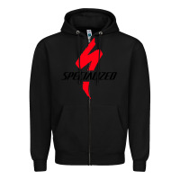 Black Specialized Bikes Bicycle Zipper Hoodie - linhVisuals