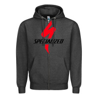 Charcoal Heather Specialized Bikes Bicycle Zipper Hoodie - linhVisuals