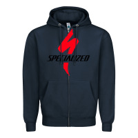 Navy Specialized Bikes Bicycle Zipper Hoodie - linhVisuals