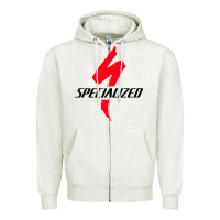Oatmeal Heather Specialized Bikes Bicycle Zipper Hoodie - linhVisuals