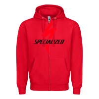 Red Specialized Bikes Bicycle Zipper Hoodie - linhVisuals