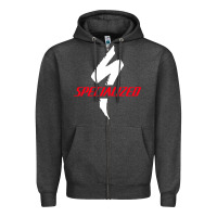 Charcoal Heather Specialized Bikes Bicycle Zipper Hoodie - linhVisuals