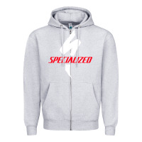 Heather Grey Specialized Bikes Bicycle Zipper Hoodie - linhVisuals