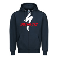 Navy Specialized Bikes Bicycle Zipper Hoodie - linhVisuals