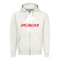 Oatmeal Heather Specialized Bikes Bicycle Zipper Hoodie - linhVisuals