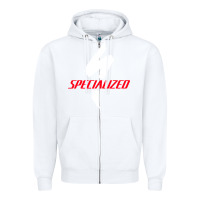 White Specialized Bikes Bicycle Zipper Hoodie - linhVisuals