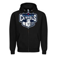 Black madison capitols Zipper Hoodie - linhVisuals
