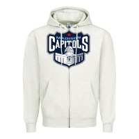 Oatmeal Heather madison capitols Zipper Hoodie - linhVisuals