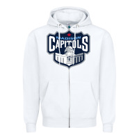 White madison capitols Zipper Hoodie - linhVisuals