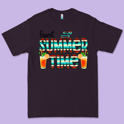 Sweet Summer Time Cocktail Premium Tee Designed By Cowcowdesign