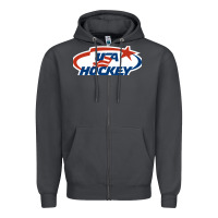 Smoke usa hockey Zipper Hoodie - linhVisuals