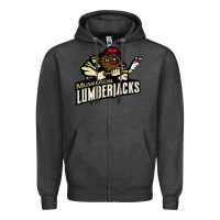 Charcoal Heather muskegon lumberjacks dc143c Zipper Hoodie - linhVisuals