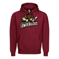Burgundy muskegon lumberjacks dc143c Zipper Hoodie - linhVisuals