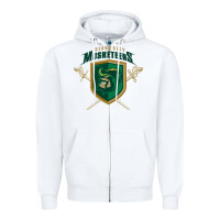 White sioux city musketeers Zipper Hoodie - linhVisuals
