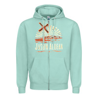 Seafoam Jason Aldean Zipper Hoodie - linhVisuals