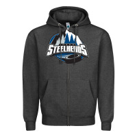 Charcoal Heather idaho steelheads mountain Zipper Hoodie - linhVisuals