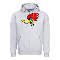 Heather Grey woody woodpecker tshirt Zipper Hoodie - linhVisuals