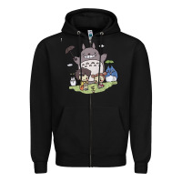 Black totorooo tshirt Zipper Hoodie - linhVisuals