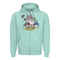 Seafoam totorooo tshirt Zipper Hoodie - linhVisuals