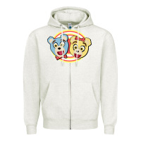 Oatmeal Heather avenue q bad idea bears Zipper Hoodie - linhVisuals