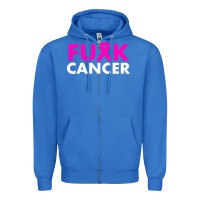 True Royal fck cancer Zipper Hoodie - linhVisuals