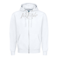 White inktober t shirt Zipper Hoodie - linhVisuals
