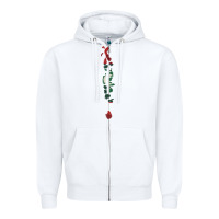 White Maldives Map Flag Drawing Line Art Zipper Hoodie - linhVisuals