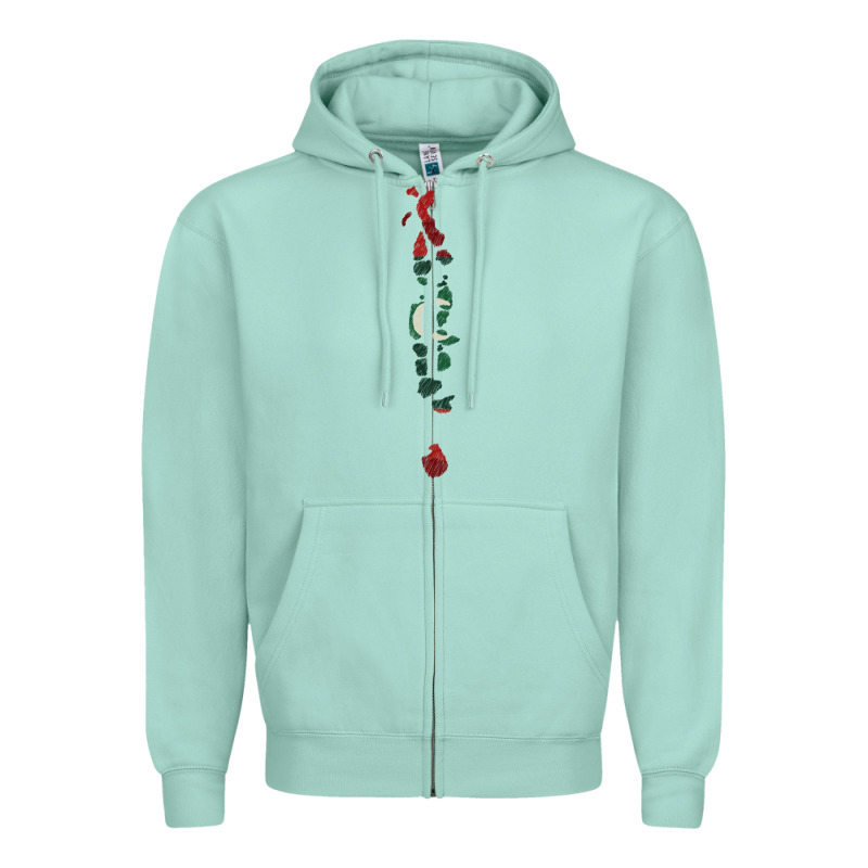 Maldives Map Flag Drawing Line Art Zipper Hoodie by linhVisuals | Teevron