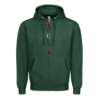 Sports Green Maldives Map Flag Drawing Line Art Zipper Hoodie - linhVisuals