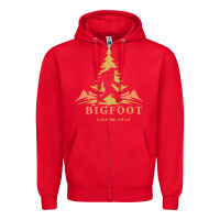 Red bigfoot t  shirt bigfoot take me away t  shirt Zipper Hoodie - linhVisuals