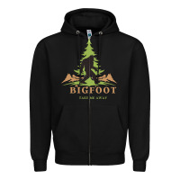 Black bigfoot t  shirt bigfoot take me away t  shirt Zipper Hoodie - linhVisuals