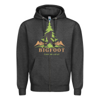 Charcoal Heather bigfoot t  shirt bigfoot take me away t  shirt Zipper Hoodie - linhVisuals