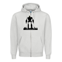 Dove Grey iron giant Zipper Hoodie - linhVisuals