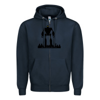 Navy iron giant Zipper Hoodie - linhVisuals