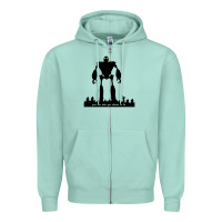 Seafoam iron giant Zipper Hoodie - linhVisuals