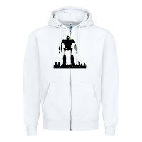 White iron giant Zipper Hoodie - linhVisuals
