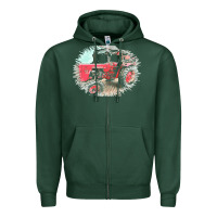 Sports Green tractor t  shirt tractor t  shirt Zipper Hoodie - linhVisuals