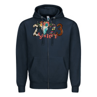 Navy 2023 senior bull skull Zipper Hoodie - JahusDesignShop