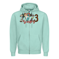 Seafoam 2023 senior bull skull Zipper Hoodie - JahusDesignShop