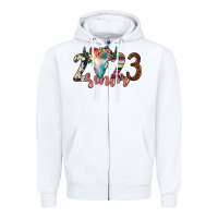 White 2023 senior bull skull Zipper Hoodie - JahusDesignShop