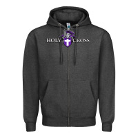 Charcoal Heather holy cross crusaders Zipper Hoodie - linhVisuals