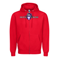 Red holy cross crusaders Zipper Hoodie - linhVisuals