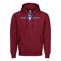 Burgundy holy cross crusaders Zipper Hoodie - linhVisuals
