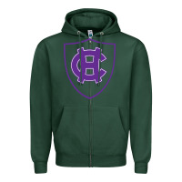 Sports Green holy cross crusaders Zipper Hoodie - linhVisuals