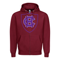 Burgundy holy cross crusaders Zipper Hoodie - linhVisuals