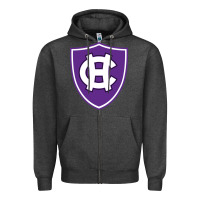 Charcoal Heather holy cross crusaders Zipper Hoodie - linhVisuals